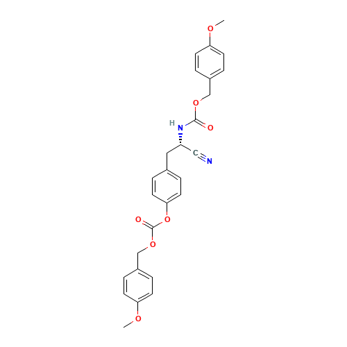 [4-[(2S)-2-cyano-2-[(4-methoxyphenyl)methoxycarbonylamino]ethyl]phenyl] (4-methoxyphenyl)methyl carbonate (CAS: 73148-72-8) - Related Chemical Product