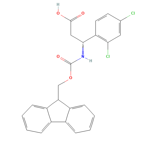 (3R)-3-(2,4-dichlorophenyl)-3-(9H-fluoren-9-ylmethoxycarbonylamino)propanoic acid (CAS: 511272-37-0) - Related Chemical Product