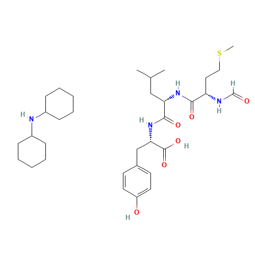 N-cyclohexylcyclohexanamine;(2S)-2-[[(2S)-2-[[(2S)-2-formamido-4-methylsulfanylbutanoyl]amino]-4-methylpentanoyl]amino]-3-(4-hydroxyphenyl)propanoic acid (CAS: 100929-79-1) - Related Chemical Product