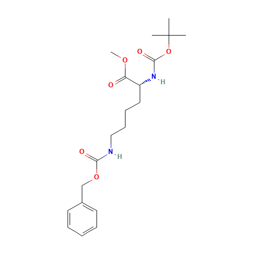 methyl (2R)-2-[(2-methylpropan-2-yl)oxycarbonylamino]-6-(phenylmethoxycarbonylamino)hexanoate (CAS: 82611-49-2) - Related Chemical Product