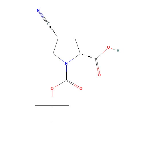 (2R,4R)-4-cyano-1-[(2-methylpropan-2-yl)oxycarbonyl]pyrrolidine-2-carboxylic acid (CAS: 132622-85-6) - Related Chemical Product