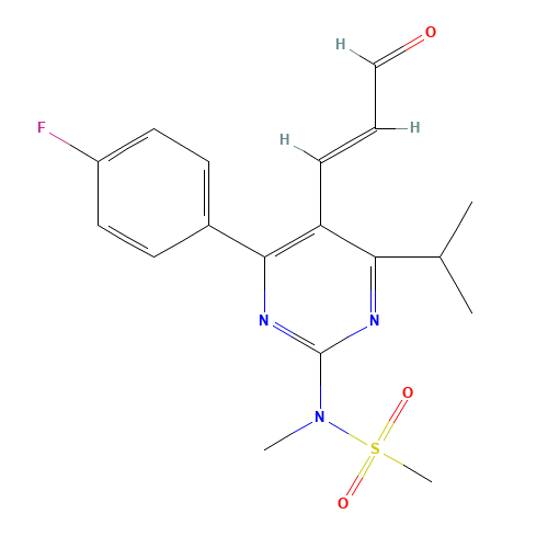 N-[4-(4-fluorophenyl)-5-[(E)-3-oxoprop-1-enyl]-6-propan-2-ylpyrimidin-2-yl]-N-methylmethanesulfonamide (CAS: 890028-66-7) - Related Chemical Product