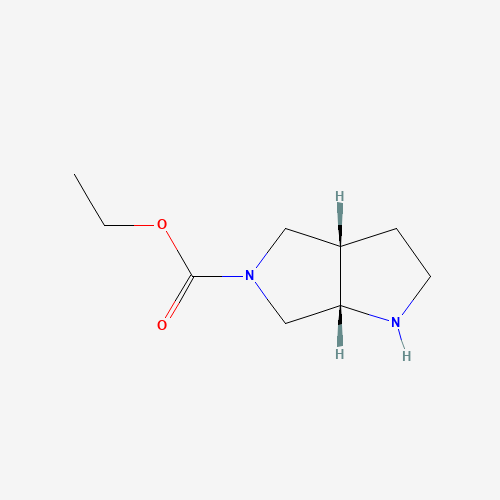 ethyl (3aS,6aS)-2,3,3a,4,6,6a-hexahydro-1H-pyrrolo[2,3-c]pyrrole-5-carboxylate (CAS: 1114985-14-6) - Chemical Structure and Molecular Formula 