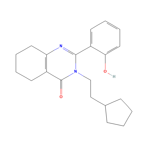 (2Z)-3-(2-cyclopentylethyl)-2-(6-oxocyclohexa-2,4-dien-1-ylidene)-5,6,7,8-tetrahydro-1H-quinazolin-4-one (CAS: 938179-22-7) - Related Chemical Product