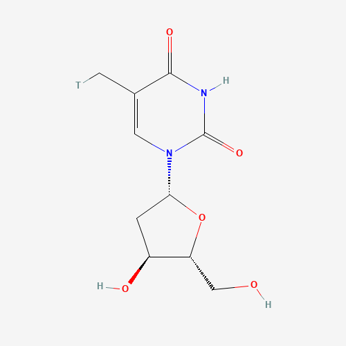 1-[(2R,4S,5R)-4-hydroxy-5-(hydroxymethyl)oxolan-2-yl]-5-(tritiomethyl)pyrimidine-2,4-dione (CAS: 1148-63-6) - Related Chemical Product