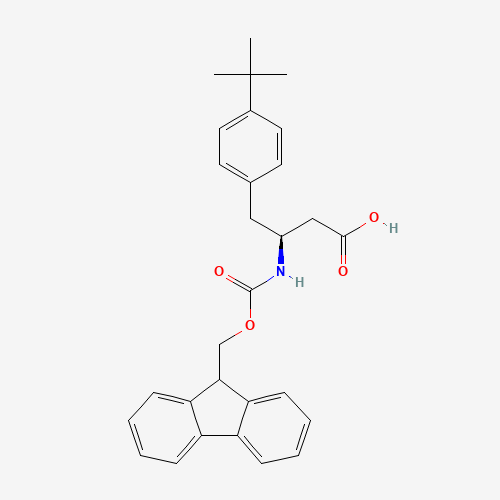 (2S)-3-amino-4-(4-tert-butylphenyl)-2-(9H-fluoren-9-ylmethoxycarbonyl)butanoic acid (CAS: 403661-86-9) - Related Chemical Product