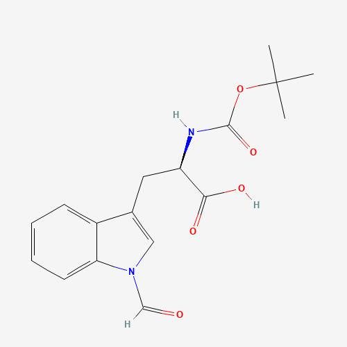 (2R)-3-(1-formylindol-3-yl)-2-[(2-methylpropan-2-yl)oxycarbonylamino]propanoic acid (CAS: 64905-10-8) - Related Chemical Product