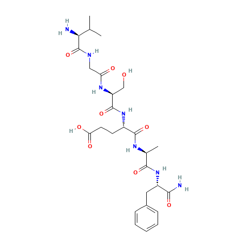 (4S)-4-[[(2S)-2-[[2-[[(2S)-2-amino-3-methylbutanoyl]amino]acetyl]amino]-3-hydroxypropanoyl]amino]-5-[[(2S)-1-[[(2S)-1-amino-1-oxo-3-phenylpropan-2-yl]amino]-1-oxopropan-2-yl]amino]-5-oxopentanoic acid (CAS: 132917-48-7) - Related Chemical Product