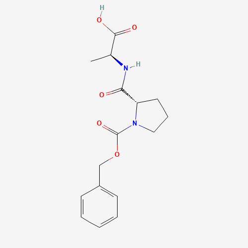 (2S)-2-[[(2S)-1-phenylmethoxycarbonylpyrrolidine-2-carbonyl]amino]propanoic acid (CAS: 14030-00-3) - Chemical Structure and Molecular Formula 