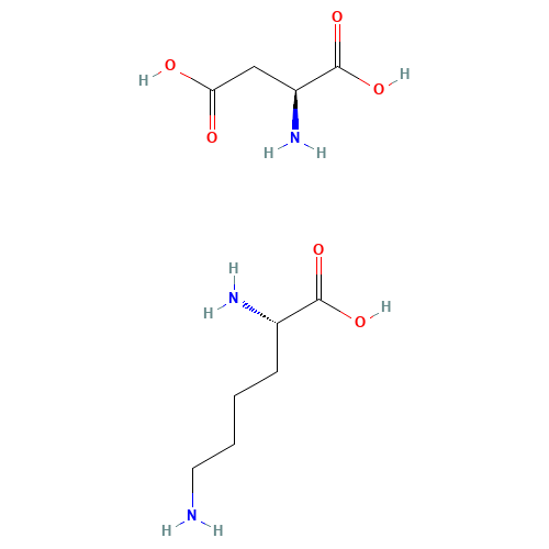 (2S)-2-aminobutanedioic acid;(2S)-2,6-diaminohexanoic acid (CAS: 27348-32-9) - Chemical Structure and Molecular Formula 