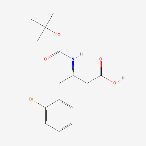(3R)-4-(2-bromophenyl)-3-[(2-methylpropan-2-yl)oxycarbonylamino]butanoic acid (CAS: 765263-36-3) - Related Chemical Product