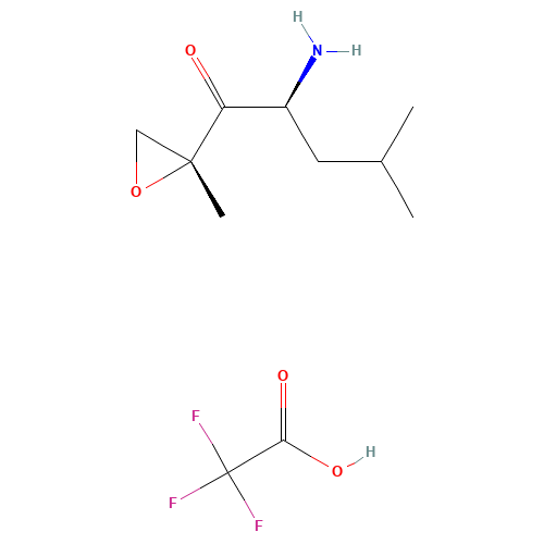 (2S)-2-amino-4-methyl-1-[(2R)-2-methyloxiran-2-yl]pentan-1-one;2,2,2-trifluoroacetic acid (CAS: 247068-85-5) - Related Chemical Product