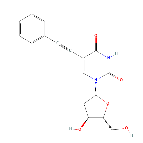 1-[(2R,4S,5R)-4-hydroxy-5-(hydroxymethyl)oxolan-2-yl]-5-(2-phenylethynyl)pyrimidine-2,4-dione (CAS: 77887-20-8) - Related Chemical Product