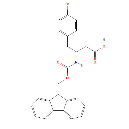 (3R)-4-(4-bromophenyl)-3-(9H-fluoren-9-ylmethoxycarbonylamino)butanoic acid (CAS: 331763-76-9) - Related Chemical Product