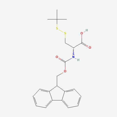 (2S)-3-(tert-butyldisulfanyl)-2-(9H-fluoren-9-ylmethoxycarbonylamino)propanoic acid (CAS: 501326-55-2) - Related Chemical Product
