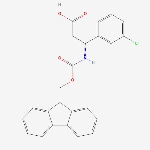 (3R)-3-(3-chlorophenyl)-3-(9H-fluoren-9-ylmethoxycarbonylamino)propanoic acid (CAS: 511272-53-0) - Related Chemical Product