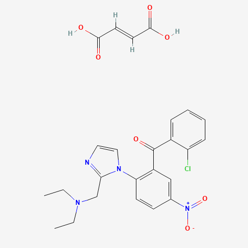 (E)-but-2-enedioic acid;(2-chlorophenyl)-[2-[2-(diethylaminomethyl)imidazol-1-yl]-5-nitrophenyl]methanone (CAS: 54533-86-7) - Related Chemical Product