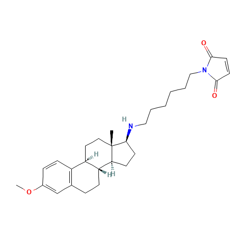 1-[6-[[(8R,9S,13S,14S,17S)-3-methoxy-13-methyl-6,7,8,9,11,12,14,15,16,17-decahydrocyclopenta[a]phenanthren-17-yl]amino]hexyl]pyrrole-2,5-dione (CAS: 112648-68-7) - Related Chemical Product