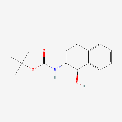 tert-butyl N-[(1R,2R)-1-hydroxy-1,2,3,4-tetrahydronaphthalen-2-yl]carbamate (CAS: 904316-33-2) - Chemical Structure and Molecular Formula 