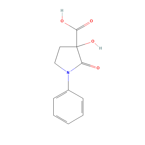 (3S)-3-hydroxy-2-oxo-1-phenylpyrrolidine-3-carboxylic acid (CAS: 1373252-63-1) - Chemical Structure and Molecular Formula 