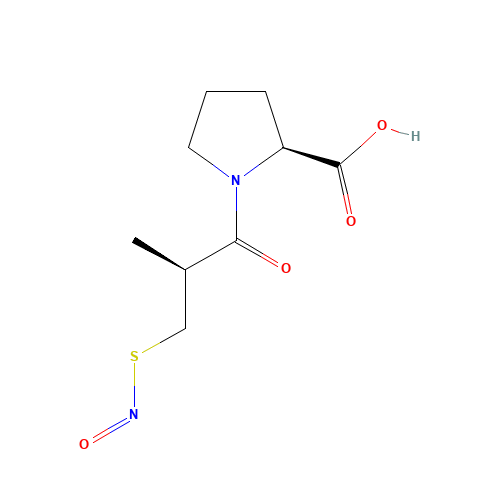(2S)-1-[(2S)-2-methyl-3-nitrososulfanylpropanoyl]pyrrolidine-2-carboxylic acid (CAS: 122130-63-6) - Related Chemical Product