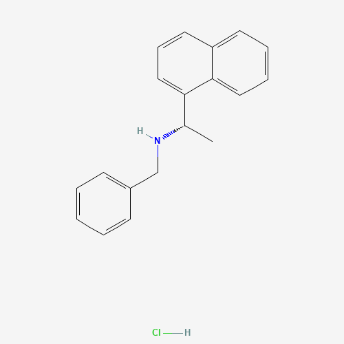 (1S)-N-benzyl-1-naphthalen-1-ylethanamine;hydrochloride (CAS: 163831-66-1) - Chemical Structure and Molecular Formula 