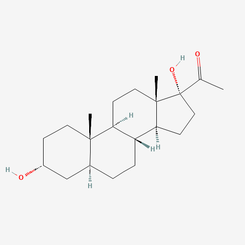 1-[(3R,5S,8R,9S,10S,13S,14S,17R)-3,17-dihydroxy-10,13-dimethyl-1,2,3,4,5,6,7,8,9,11,12,14,15,16-tetradecahydrocyclopenta[a]phenanthren-17-yl]ethanone (CAS: 6890-65-9) - Related Chemical Product