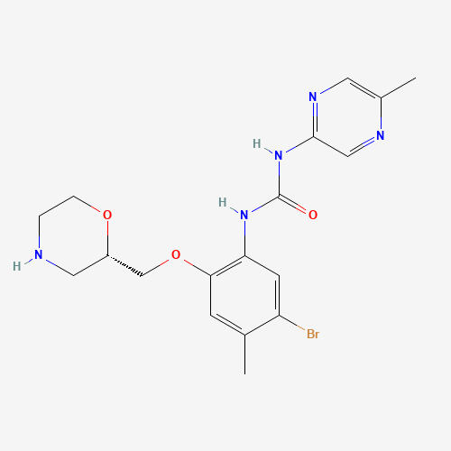 1-[5-bromo-4-methyl-2-[[(2S)-morpholin-2-yl]methoxy]phenyl]-3-(5-methylpyrazin-2-yl)urea (CAS: 911222-45-2) - Related Chemical Product