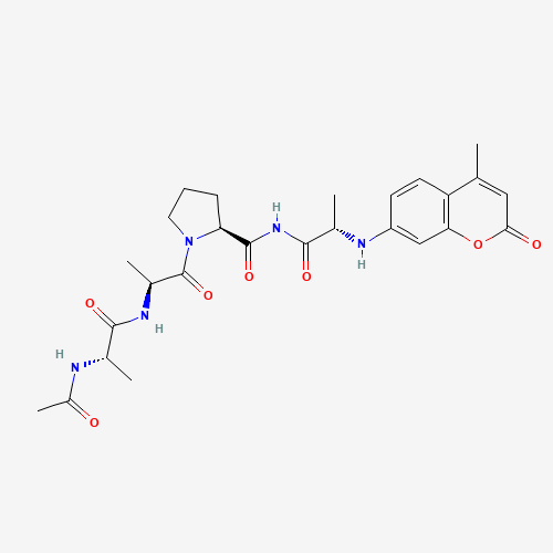 (2S)-1-[(2S)-2-[[(2S)-2-acetamidopropanoyl]amino]propanoyl]-N-[(2S)-1-[(4-methyl-2-oxochromen-7-yl)amino]-1-oxopropan-2-yl]pyrrolidine-2-carboxamide (CAS: 62037-45-0) - Related Chemical Product