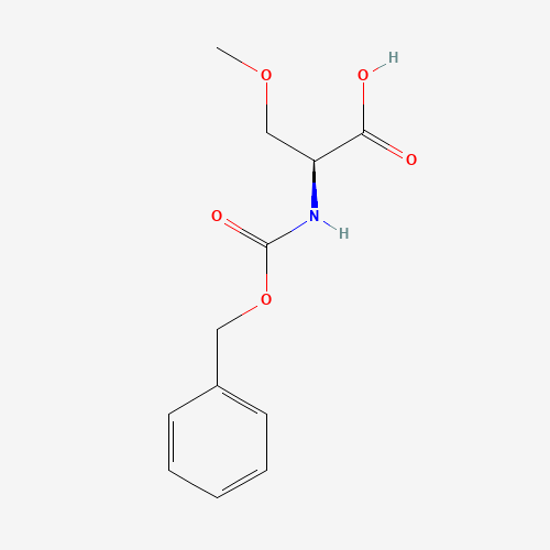 (2S)-3-methoxy-2-(phenylmethoxycarbonylamino)propanoic acid (CAS: 134807-65-1) - Chemical Structure and Molecular Formula 