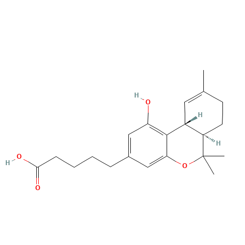 5-[(6aR,10aR)-1-hydroxy-6,6,9-trimethyl-6a,7,8,10a-tetrahydrobenzo[c]chromen-3-yl]pentanoic acid (CAS: 74333-70-3) - Related Chemical Product