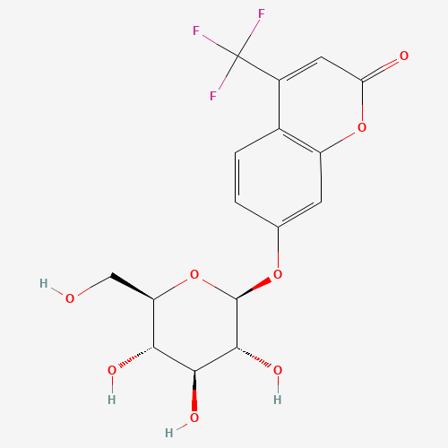 4-(trifluoromethyl)-7-[(2S,3R,4S,5S,6R)-3,4,5-trihydroxy-6-(hydroxymethyl)oxan-2-yl]oxychromen-2-one (CAS: 116981-86-3) - Related Chemical Product