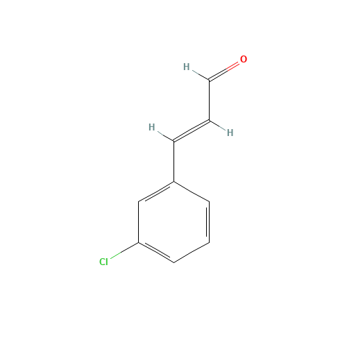 (E)-3-(3-chlorophenyl)prop-2-enal (CAS: 56578-37-1) - Chemical Structure and Molecular Formula 