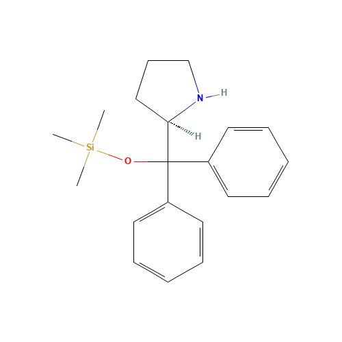 [diphenyl-[(2R)-pyrrolidin-2-yl]methoxy]-trimethylsilane (CAS: 943757-71-9) - Chemical Structure and Molecular Formula 