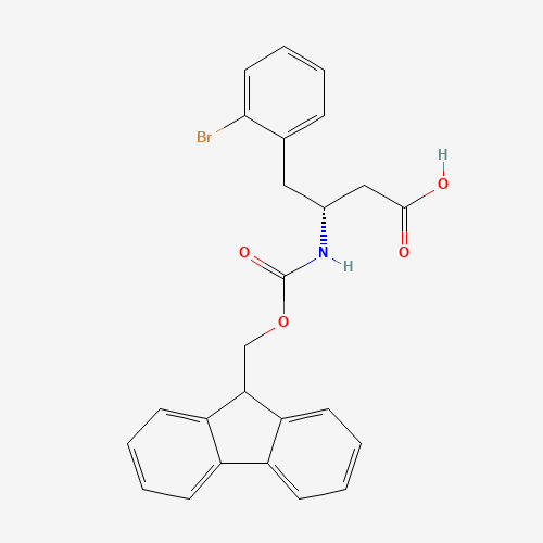 (3R)-4-(2-bromophenyl)-3-(9H-fluoren-9-ylmethoxycarbonylamino)butanoic acid (CAS: 788149-96-2) - Related Chemical Product