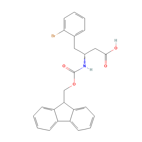 (3R)-4-(2-bromophenyl)-3-(9H-fluoren-9-ylmethoxycarbonylamino)butanoic acid (CAS: 788149-96-2) - Related Chemical Product