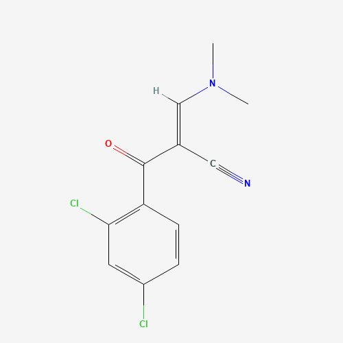 (E)-2-(2,4-dichlorobenzoyl)-3-(dimethylamino)prop-2-enenitrile (CAS: 138716-56-0) - Chemical Structure and Molecular Formula 