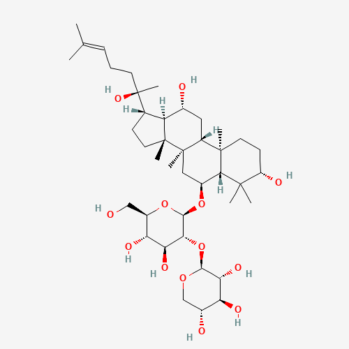 (2S,3R,4S,5R)-2-[(2R,3R,4S,5S,6R)-2-[[(3S,5R,6S,8R,9R,10R,12R,13R,14R,17S)-3,12-dihydroxy-17-[(2R)-2-hydroxy-6-methylhept-5-en-2-yl]-4,4,8,10,14-pentamethyl-2,3,5,6,7,9,11,12,13,15,16,17-dodecahydro-1H-cyclopenta[a]phenanthren-6-yl]oxy]-4,5-dihydroxy-6-(h (CAS: 948046-15-9) - Related Chemical Product
