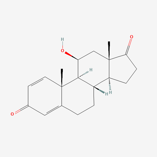 (8S,9S,10R,11S,13S,14S)-11-hydroxy-10,13-dimethyl-7,8,9,11,12,14,15,16-octahydro-6H-cyclopenta[a]phenanthrene-3,17-dione (CAS: 898-84-0) - Related Chemical Product