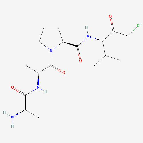 (2S)-1-[(2S)-2-[[(2S)-2-aminopropanoyl]amino]propanoyl]-N-[(3S)-1-chloro-4-methyl-2-oxopentan-3-yl]pyrrolidine-2-carboxamide (CAS: 90105-47-8) - Related Chemical Product
