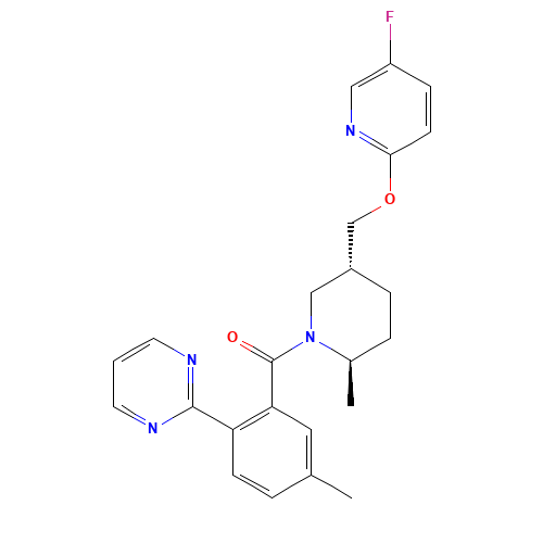 [(2R,5R)-5-[(5-fluoropyridin-2-yl)oxymethyl]-2-methylpiperidin-1-yl]-(5-methyl-2-pyrimidin-2-ylphenyl)methanone (CAS: 1088991-73-4) - Related Chemical Product