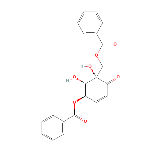 [(1S,5R,6S)-5-benzoyloxy-1,6-dihydroxy-2-oxocyclohex-3-en-1-yl]methyl benzoate (CAS: 193410-84-3) - Chemical Structure and Molecular Formula 