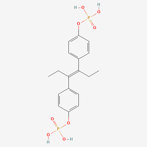 [4-[(E)-4-(4-phosphonooxyphenyl)hex-3-en-3-yl]phenyl] dihydrogen phosphate (CAS: 522-40-7) - Chemical Structure and Molecular Formula 