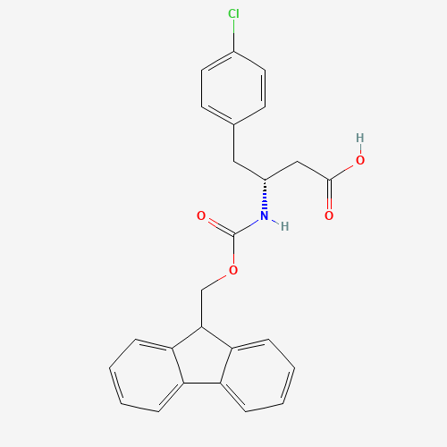(3R)-4-(4-chlorophenyl)-3-(9H-fluoren-9-ylmethoxycarbonylamino)butanoic acid (CAS: 331763-60-1) - Related Chemical Product