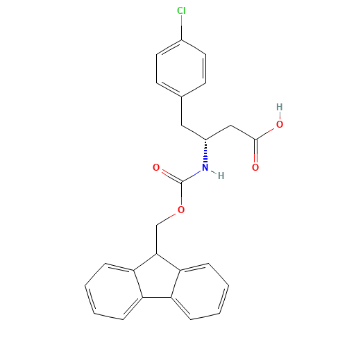 (3R)-4-(4-chlorophenyl)-3-(9H-fluoren-9-ylmethoxycarbonylamino)butanoic acid (CAS: 331763-60-1) - Related Chemical Product