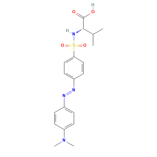 (2S)-2-[[4-[[4-(dimethylamino)phenyl]diazenyl]phenyl]sulfonylamino]-3-methylbutanoic acid (CAS: 89131-11-3) - Related Chemical Product