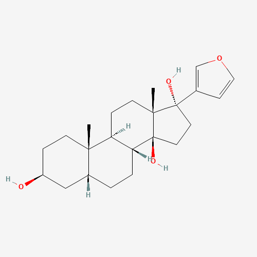 (3S,5R,8R,9S,10S,13S,14S,17S)-17-(furan-3-yl)-10,13-dimethyl-2,3,4,5,6,7,8,9,11,12,15,16-dodecahydro-1H-cyclopenta[a]phenanthrene-3,14,17-triol (CAS: 156722-18-8) - Related Chemical Product