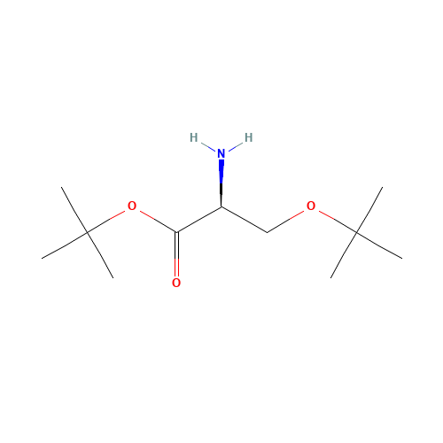 tert-butyl (2S)-2-amino-3-[(2-methylpropan-2-yl)oxy]propanoate (CAS: 48067-24-9) - Chemical Structure and Molecular Formula 
