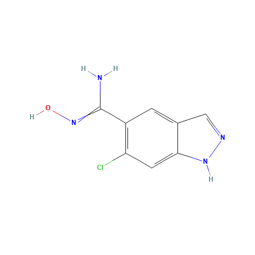 6-chloro-N'-hydroxy-1H-indazole-5-carboximidamide (CAS: 1312008-90-4) - Chemical Structure and Molecular Formula 