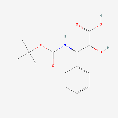 (2R,3S)-2-hydroxy-3-[(2-methylpropan-2-yl)oxycarbonylamino]-3-phenylpropanoic acid (CAS: 145514-62-1) - Chemical Structure and Molecular Formula 